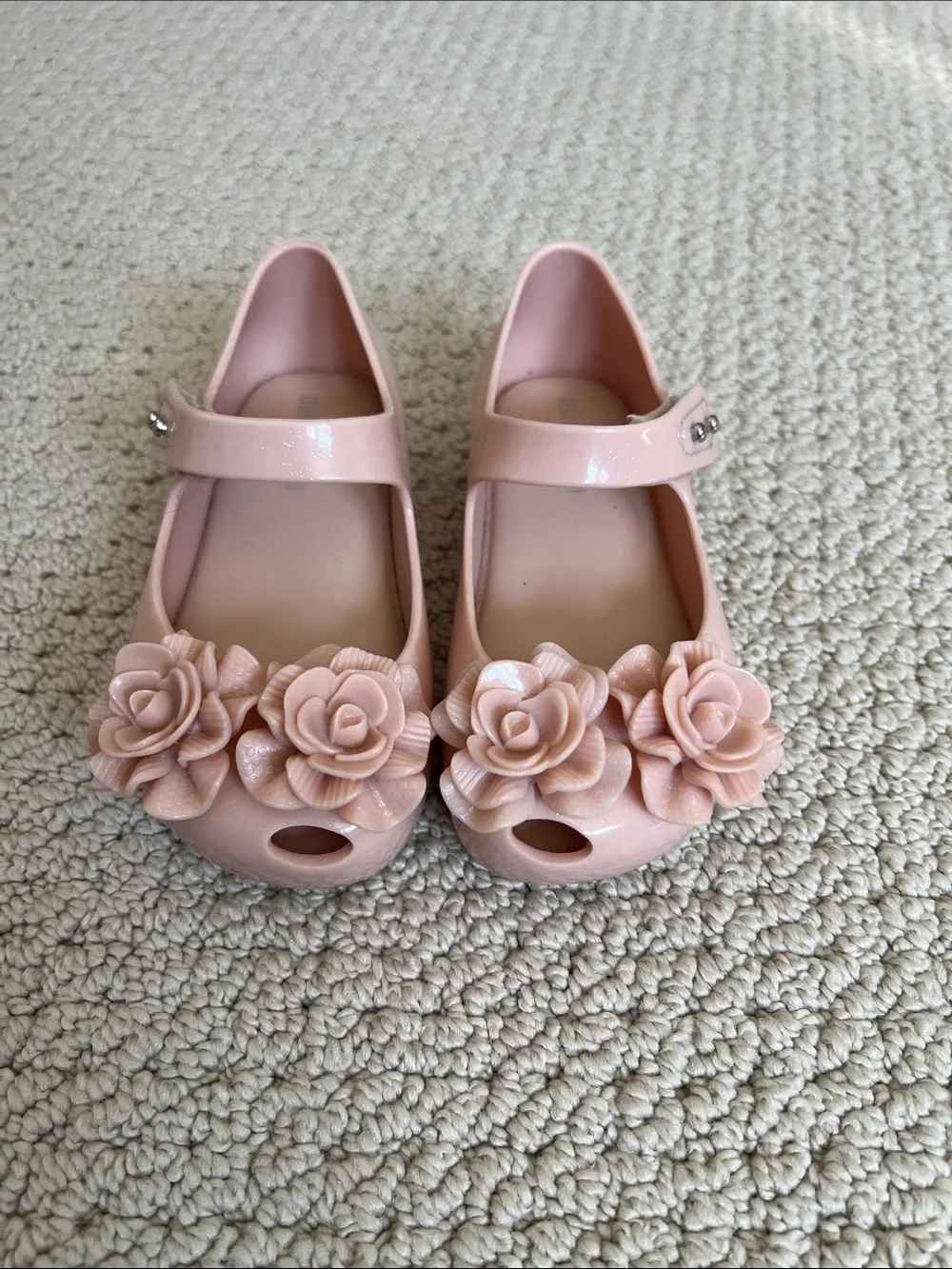 Mini Melissa Pink Floral Mary Jane Kids Shoes